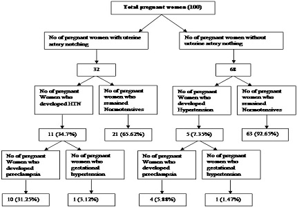 Uterine artery Doppler as a predictor of pre eclampsia - hospital based study